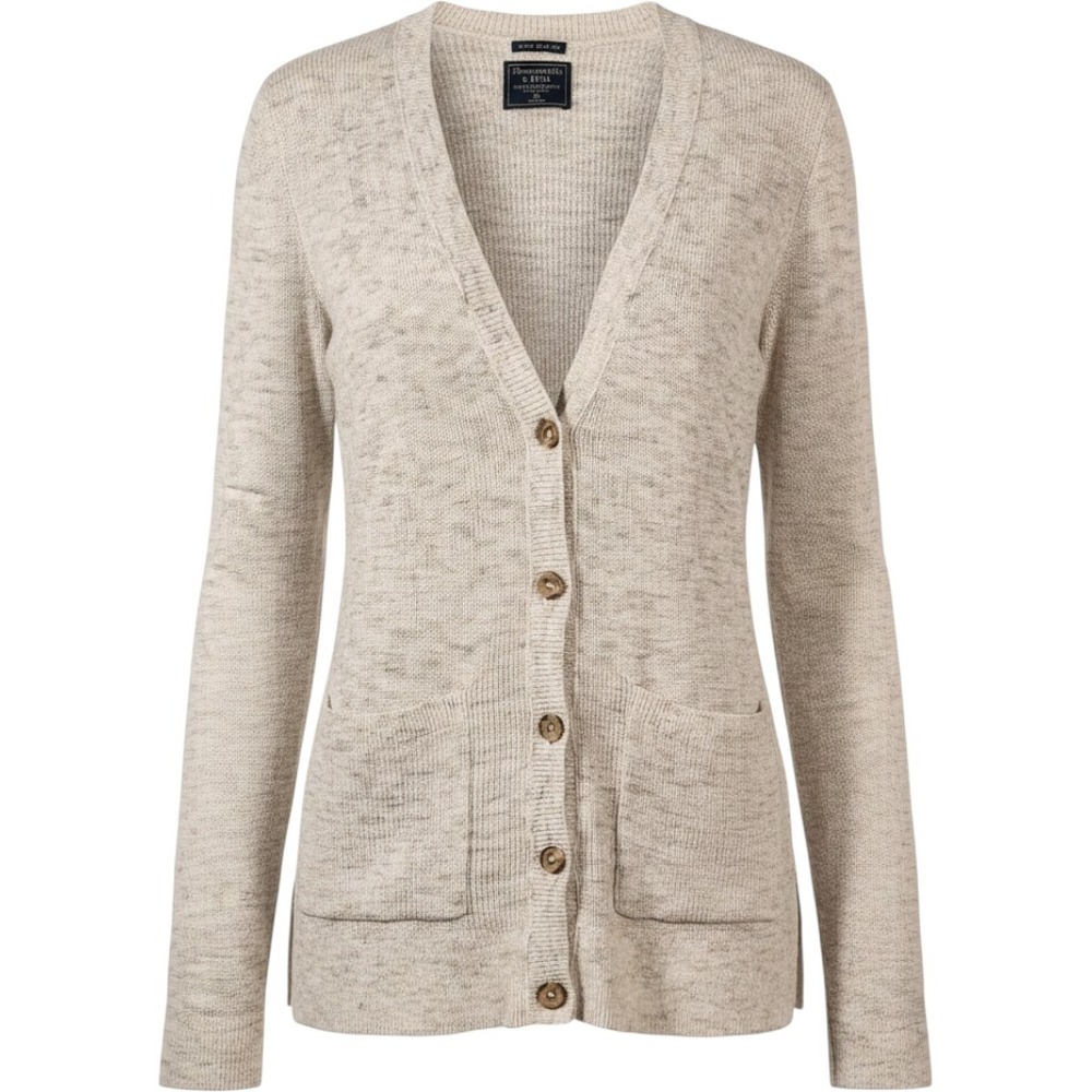 Vintage Y2K Abercrombie Cotton Knit Cardigan Beige XS Cozy Sweater Grandmacore
